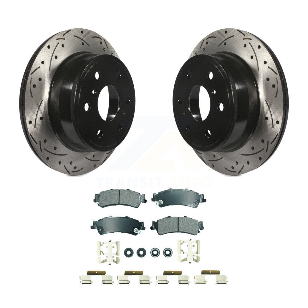 Kit de plaquettes de frein semi-métalliques pour rotors de frein à fente arrière percés pour GMC Sierra 1500 Classi