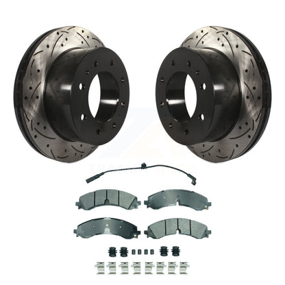 Rotors de frein à fente arrière, Kit de plaquettes semi-métalliques pour GMC Chevrolet Sierra 250