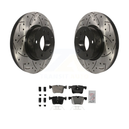 Kit de plaquettes semi-métalliques de Rotor de frein de fente de forage avant pour BMW 328i xDrive 330i 320