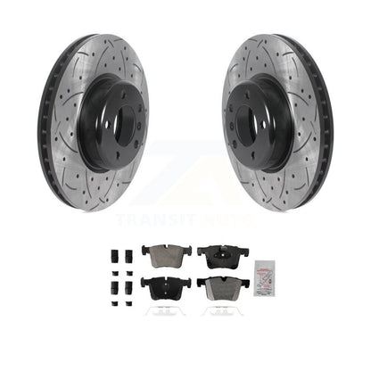Kit de plaquettes semi-métalliques de Rotor de frein à disque à fente avant percée pour BMW 335i xDrive G