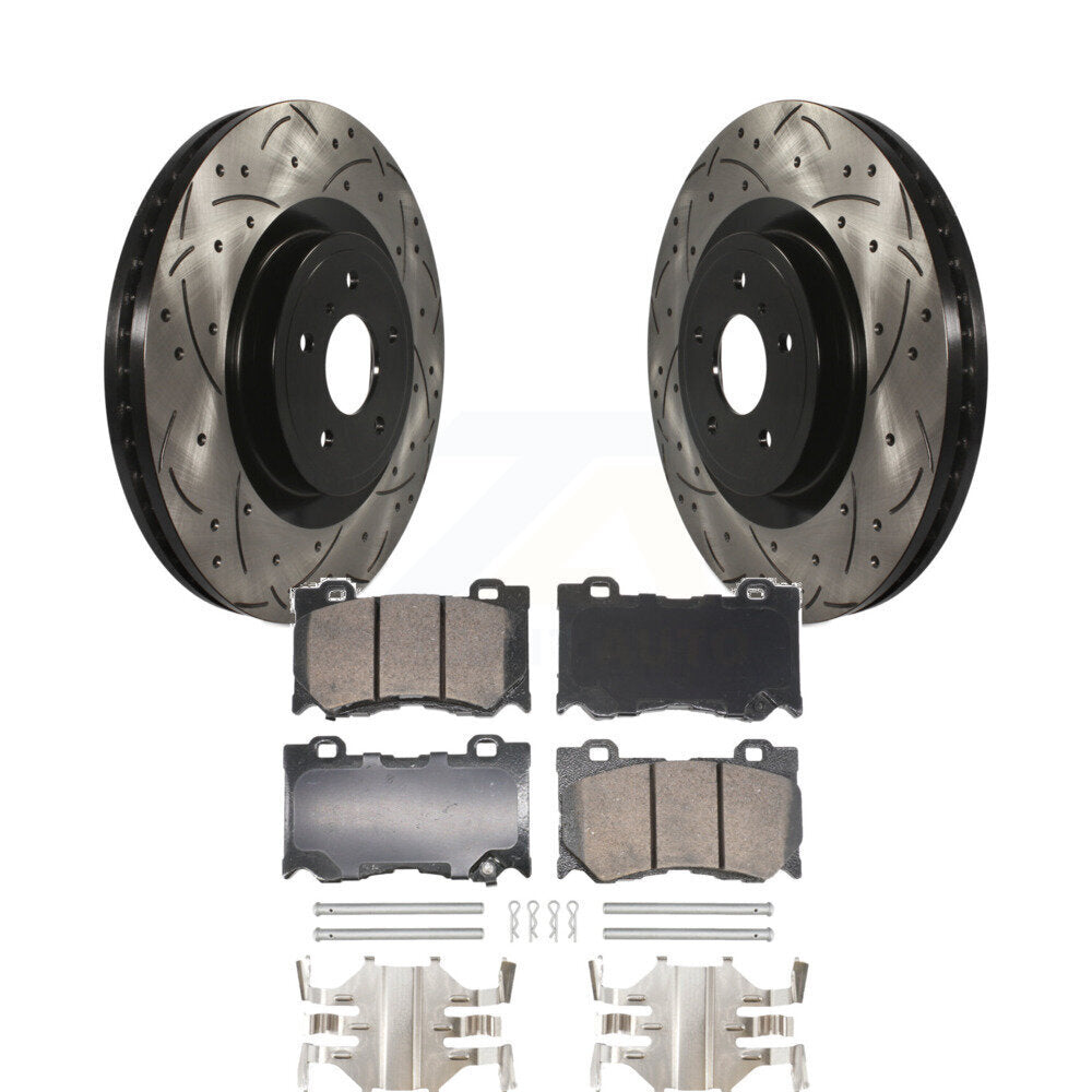 Kit de plaquettes en céramique pour rotors de frein à fente avant, pour INFINITI Q50 G37 Nissan 370Z