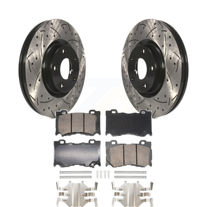 Kit de plaquettes en céramique pour Rotor de frein, fente de perçage avant, pour INFINITI G37 avec frein Brembo