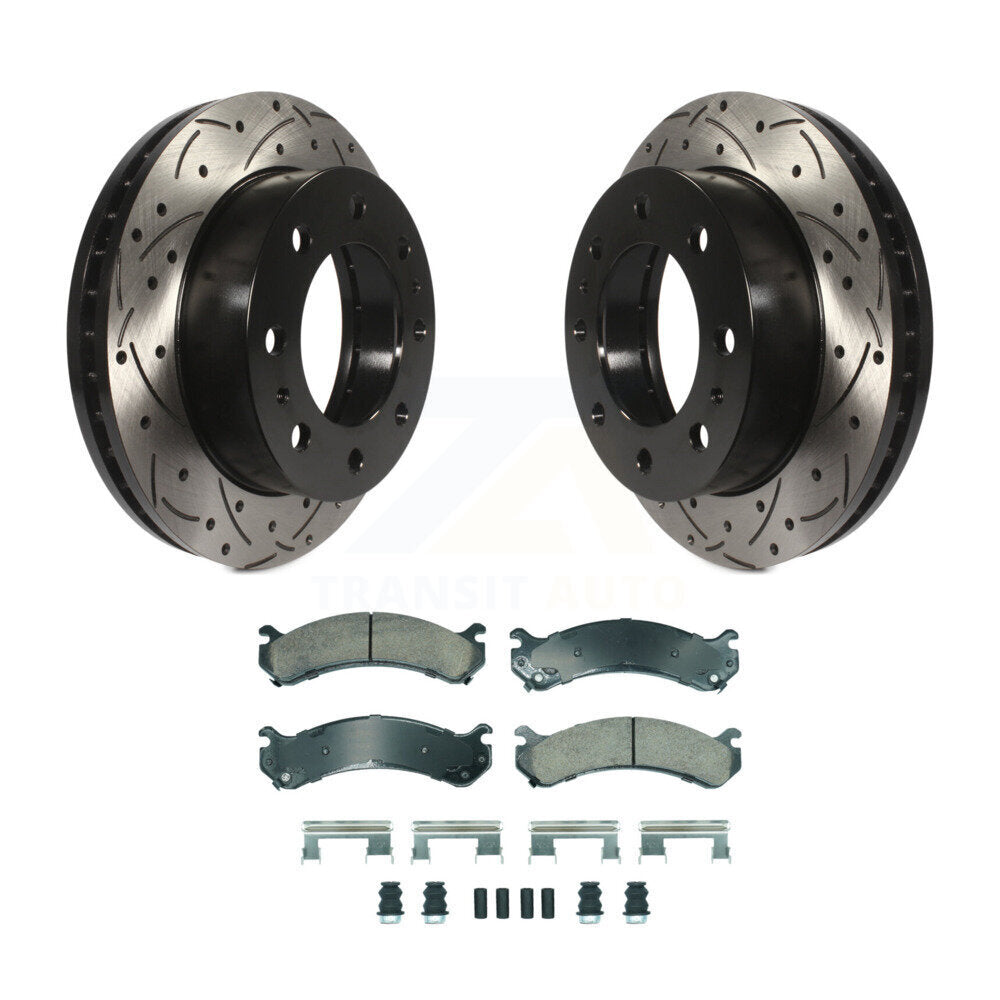 Kit de plaquettes en céramique pour Rotor de frein, fente de perçage avant, pour GMC Chevrolet Sierra 2500 HD H