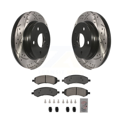Rotors de frein à fente avant percés, Kit de plaquettes semi-métalliques pour Ram 1500 Classic Dodge
