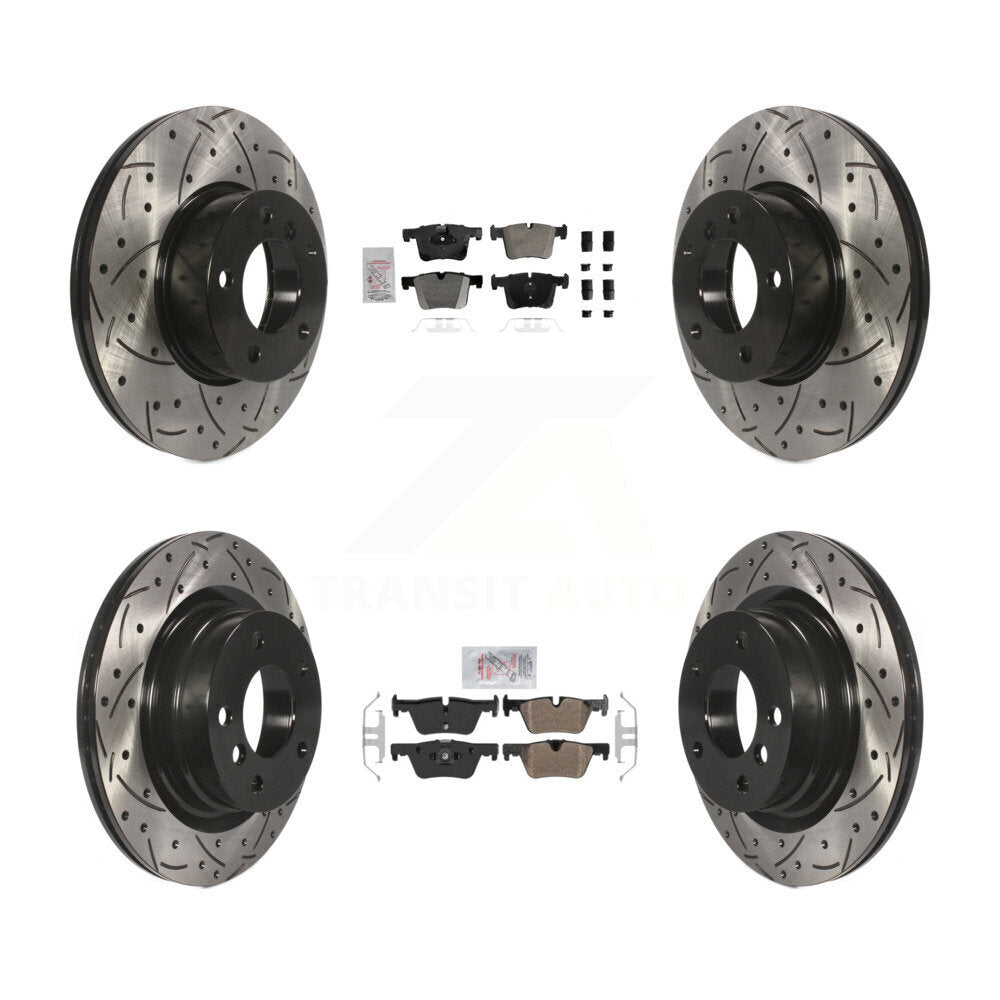 Kit de Rotor de frein à disque à fente percée, tampon semi-métallique avant et arrière, pour BMW 320i 328