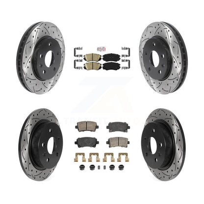 Kit de Rotor de frein à disque de fente de foret de manteau de protection en céramique avant et arrière pour Chevrolet Malib