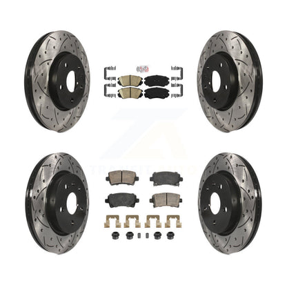 Kit de Rotor de frein avec coussinets en céramique avant et arrière, fente percée, pour Chevrolet Malibu Buic