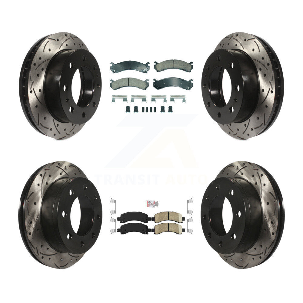 Kit de Rotor de frein à fente de forage de tampon en céramique avant et arrière pour Chevrolet Express 2500 GM