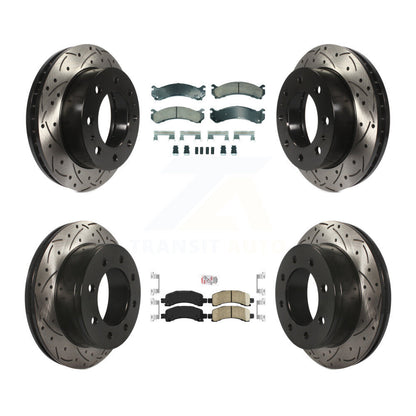 Kit de Rotors de frein à fente de forage de tampon en céramique avant et arrière pour GMC Savana 2500 Chevrole