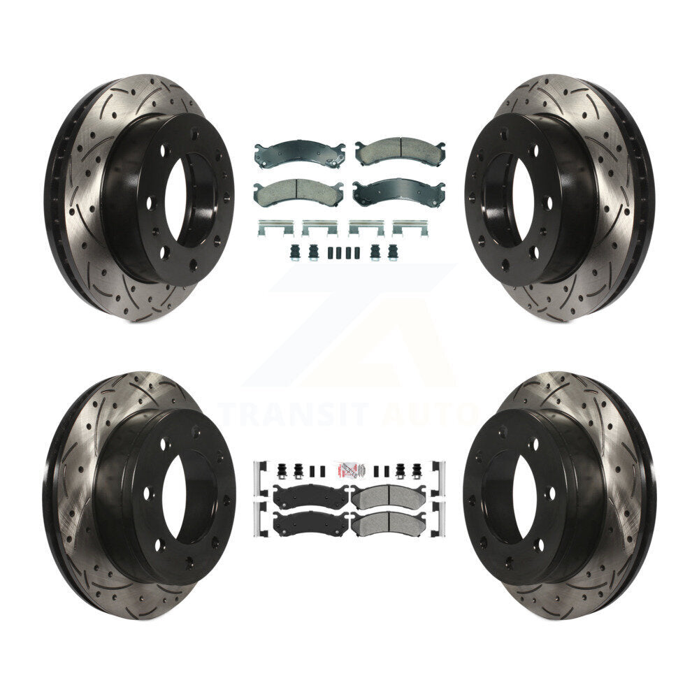 Kit de Rotor de frein à fente de forage de plaquette semi-métallique arrière en céramique avant pour Chevrolet H