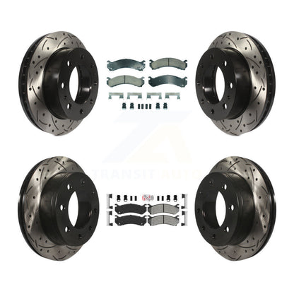 Kit de Rotor de frein à fente de forage de plaquette semi-métallique arrière en céramique avant pour Chevrolet H