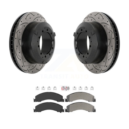 Kit de plaquettes semi-métalliques de Rotor de frein à fente arrière percée pour Ram Dodge Sterling Truc
