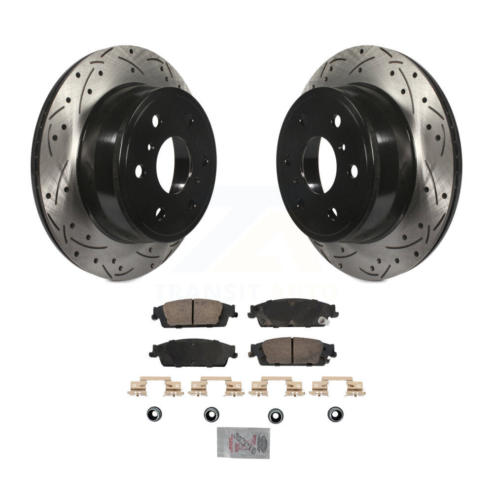 Kit de plaquettes en céramique pour Rotors de frein à fente de forage arrière, pour Chevrolet GMC Silverado 1500 X