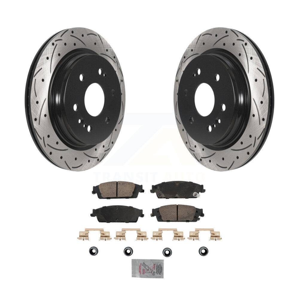 Kit de plaquettes en céramique pour Rotors de frein à fente de forage arrière, pour Chevrolet Silverado 1500 LD GM