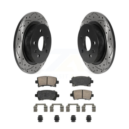Rotor de frein à fente arrière percé et Kit de plaquettes en céramique pour Chevrolet Malibu Buick Rega