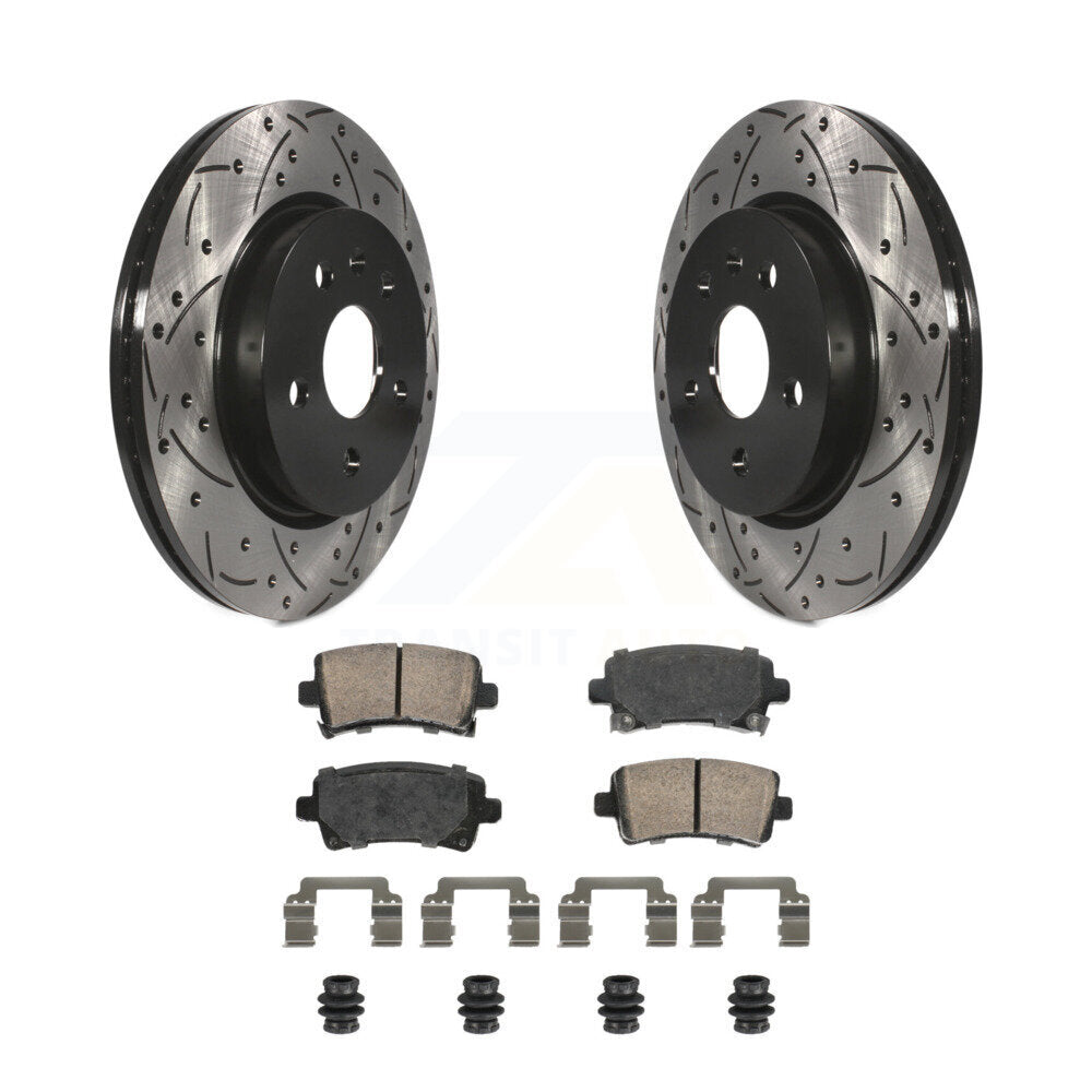 Kit de plaquettes de frein en céramique, Rotors de frein à fente arrière percés pour Chevrolet Buick Malibu Impal