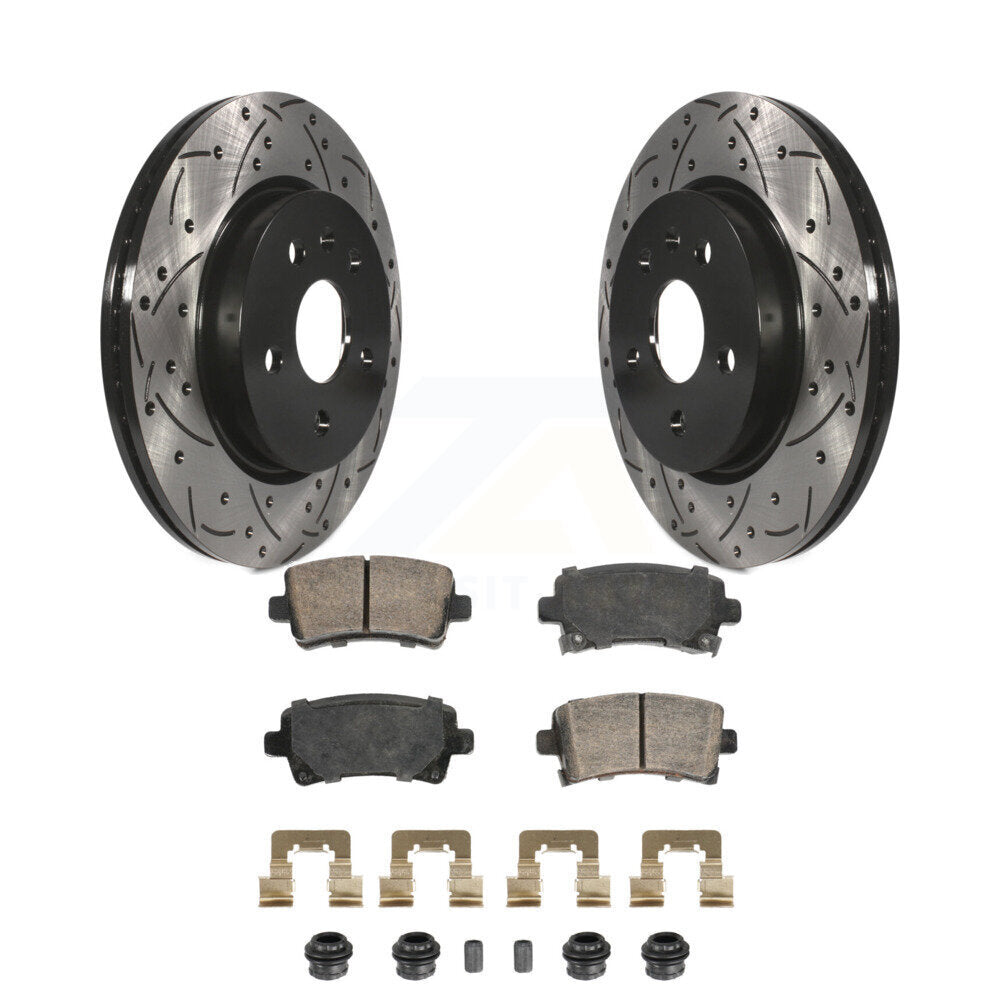 Kit de plaquettes en céramique pour Rotors de frein à fente de forage arrière, pour Buick Chevrolet Malibu LaCross