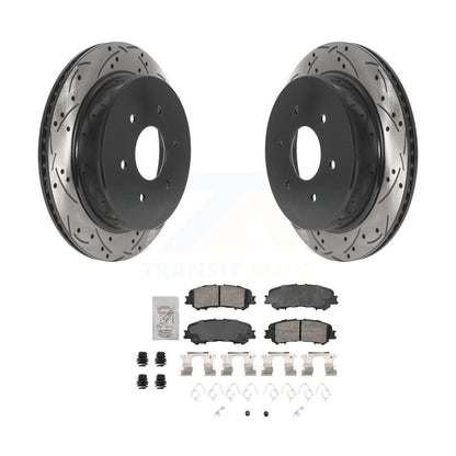Kit de plaquettes en céramique pour Rotor de frein à disque, fente de perçage pour manteau arrière, pour Nissan TITA 2017 – 2023