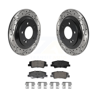 Kit de plaquettes de frein en céramique, Rotors de frein à fente arrière percés pour Hyundai Sonata Kia Niro EV K