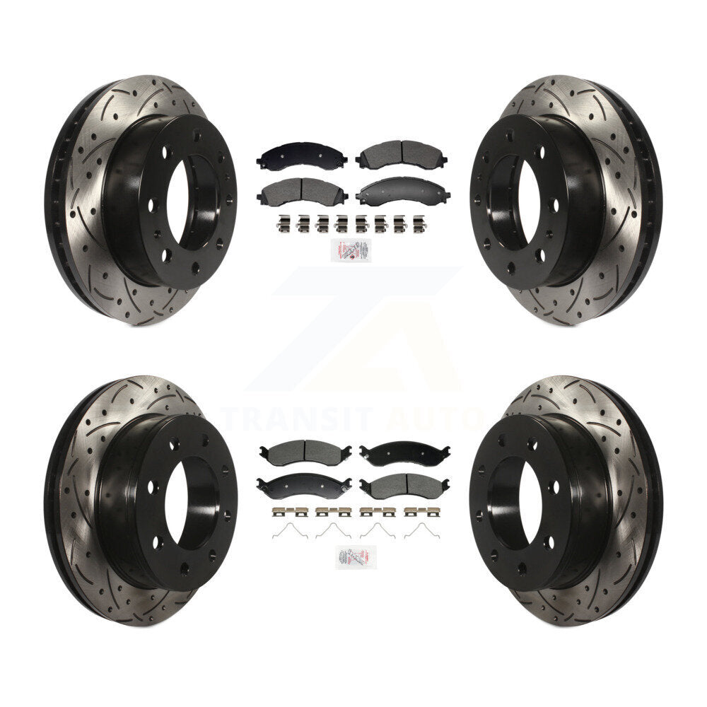 Kit de Rotor de frein à disque, fente de perçage de tampons semi-métalliques avant et arrière pour GMC Savana 250