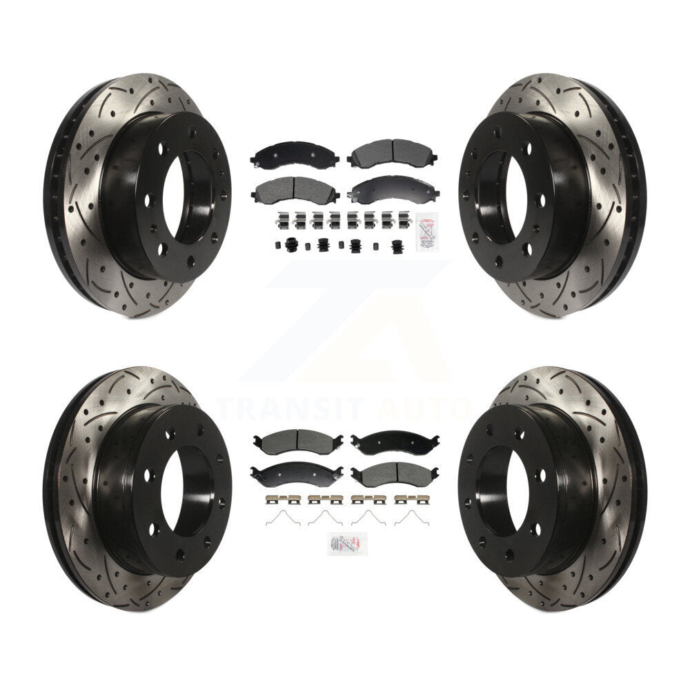Kit de Rotor de frein à disque, fente de perçage de tampons semi-métalliques avant et arrière pour GMC Savana 250