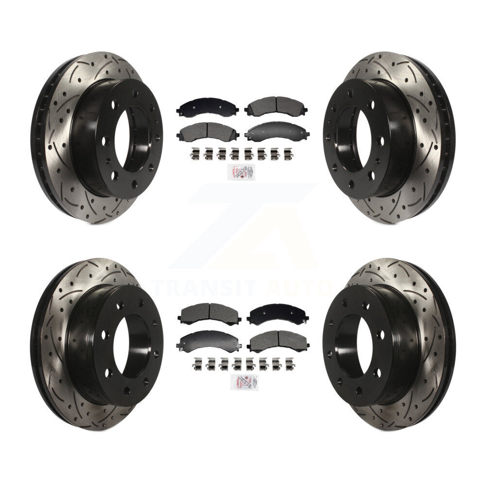 Kit de Rotor de frein à disque, fente de perçage de tampons semi-métalliques avant et arrière pour GMC Savana 250