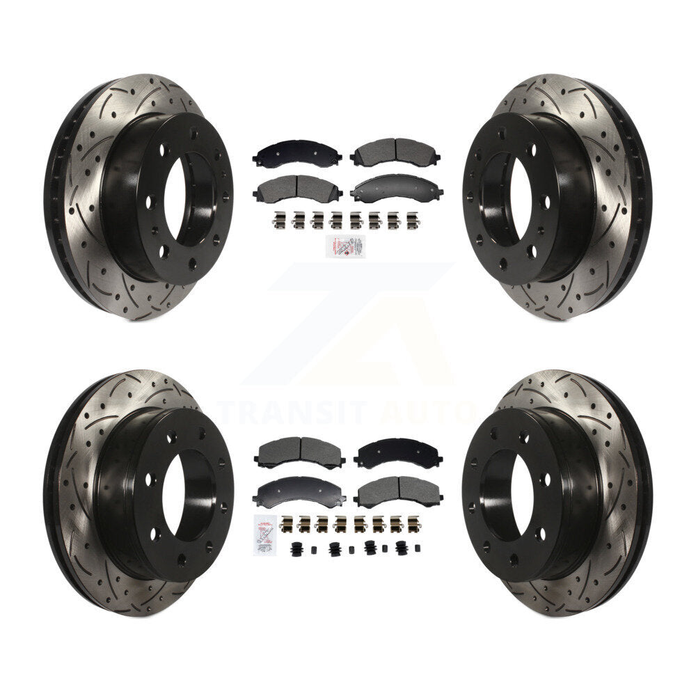 Kit de Rotor de frein à disque, fente de perçage de tampons semi-métalliques avant et arrière pour GMC Savana 250
