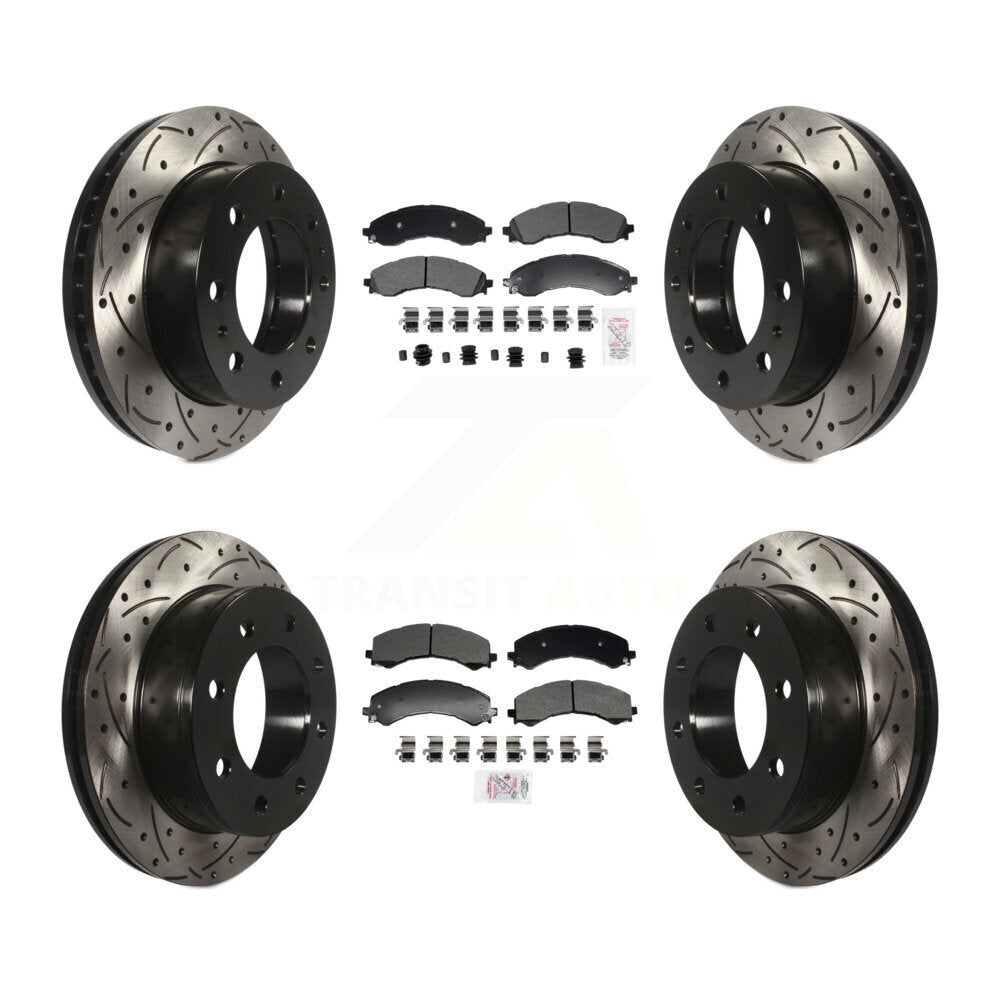 Kit de Rotor de frein à disque, fente de perçage de tampons semi-métalliques avant et arrière pour GMC Savana 250