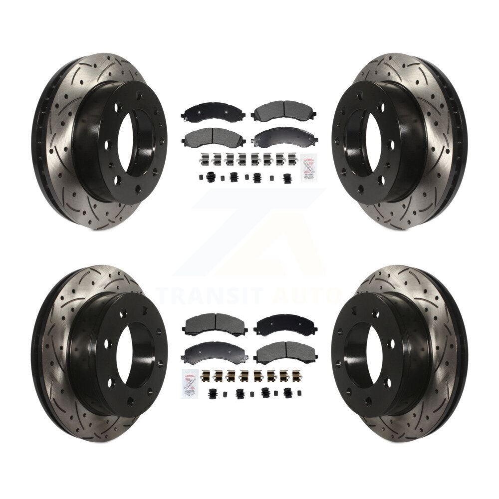 Kit de Rotor de frein à disque, fente de perçage de tampons semi-métalliques avant et arrière pour GMC Savana 250