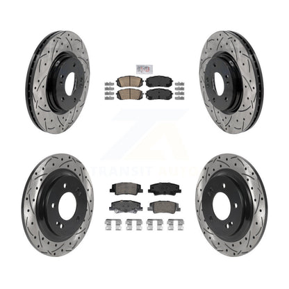 Kit de Rotor de frein à fente de forage en céramique avant et arrière, pour Hyundai Sonata Kia Niro E