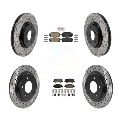 Kit de Rotor de frein à fente de forage en céramique avant et arrière, pour Hyundai Sonata Kia Niro E