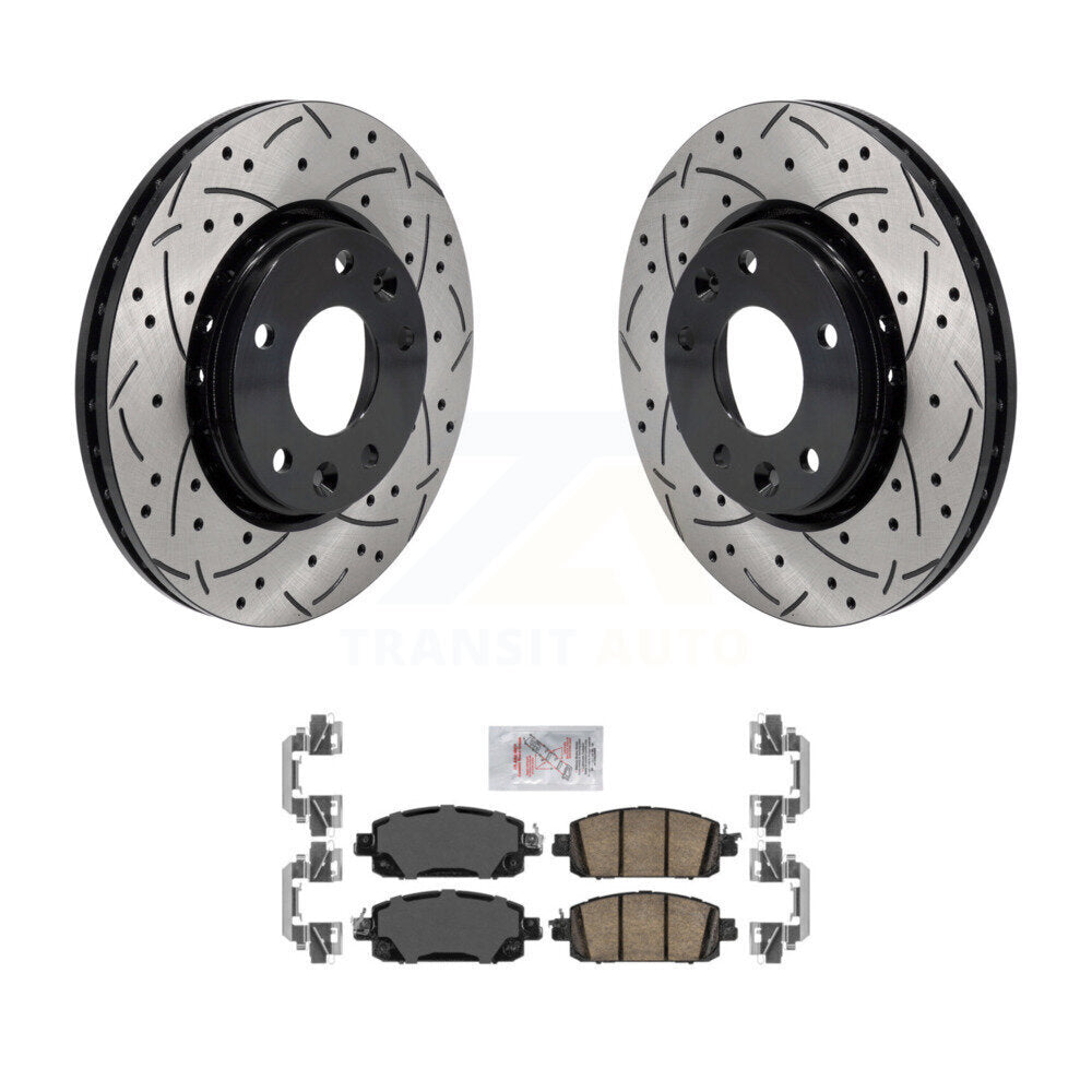 Kit de plaquettes en céramique pour Rotor de frein à disque, fente de forage à revêtement avant, pour Nissan kick Sentr