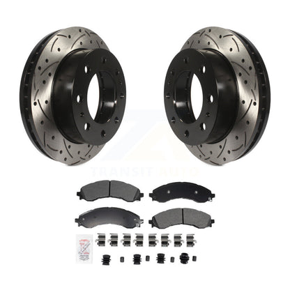 Kit de plaquettes semi-métalliques de Rotor de frein de fente de forage avant pour GMC Chevrolet Savana 250