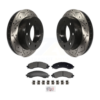 Kit de plaquettes semi-métalliques de Rotor de frein de fente de forage avant pour GMC Chevrolet Savana 250