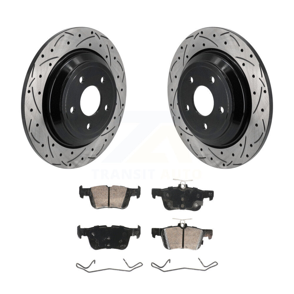 Kit de plaquettes en céramique pour Rotor de frein, fente de perçage arrière, pour Ford Escape Bronco Sport Lincol