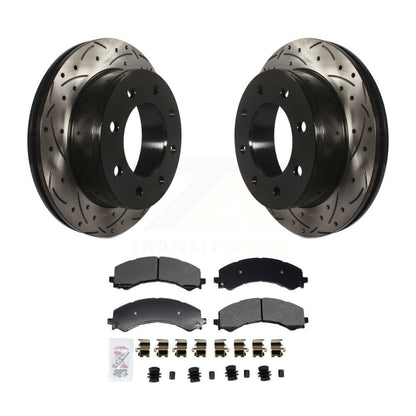 Kit de plaquettes semi-métalliques de rotors de frein à fente de forage arrière pour GMC Savana 2500 Chevrole