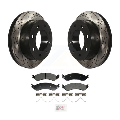 Rotors de frein à fente arrière, Kit de plaquettes semi-métalliques pour GMC Chevrolet Savana 250