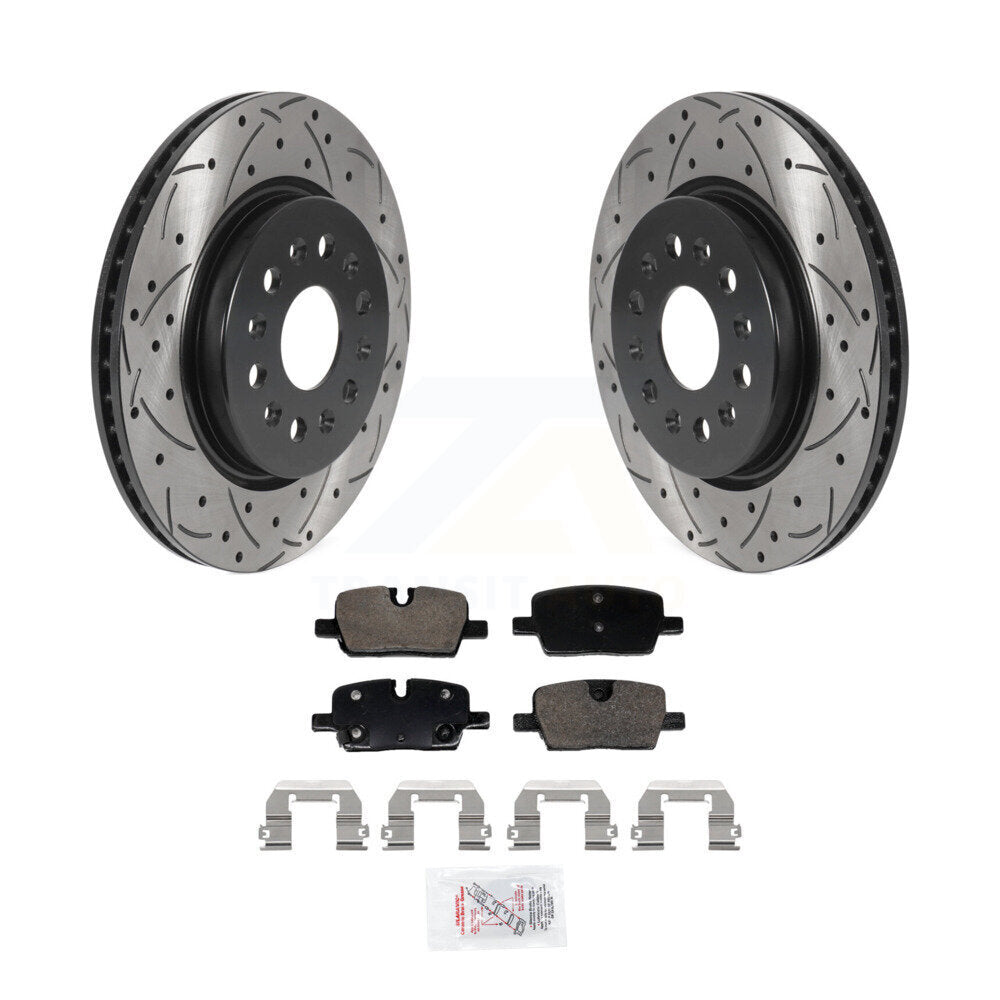 Kit de plaquettes de frein en céramique, Rotors de frein à fente arrière percés pour Chevrolet Traverse Blazer GM