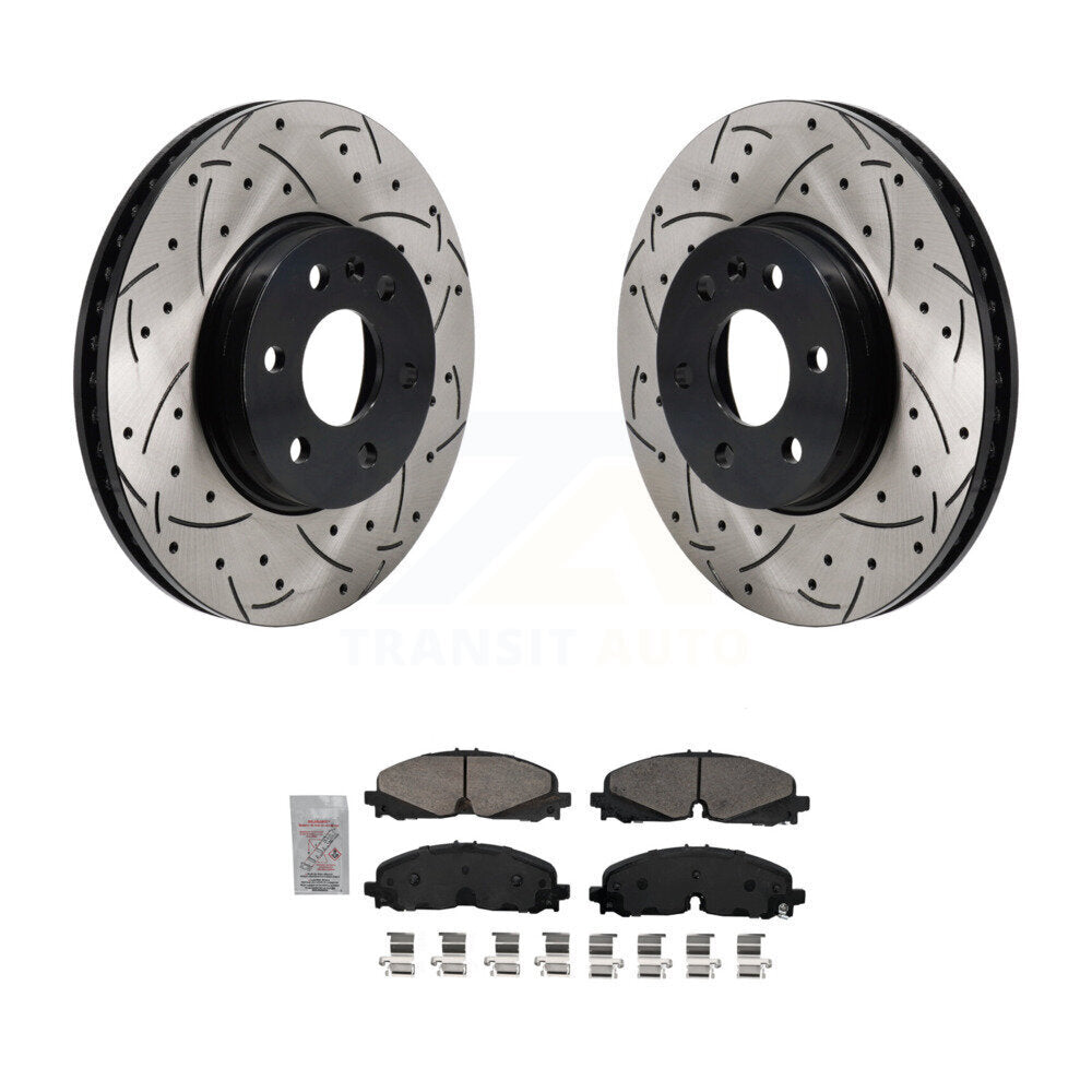 Kit de plaquettes en céramique pour Rotor de frein à fente avant percée, pour Chevrolet Colorado GMC Canyo