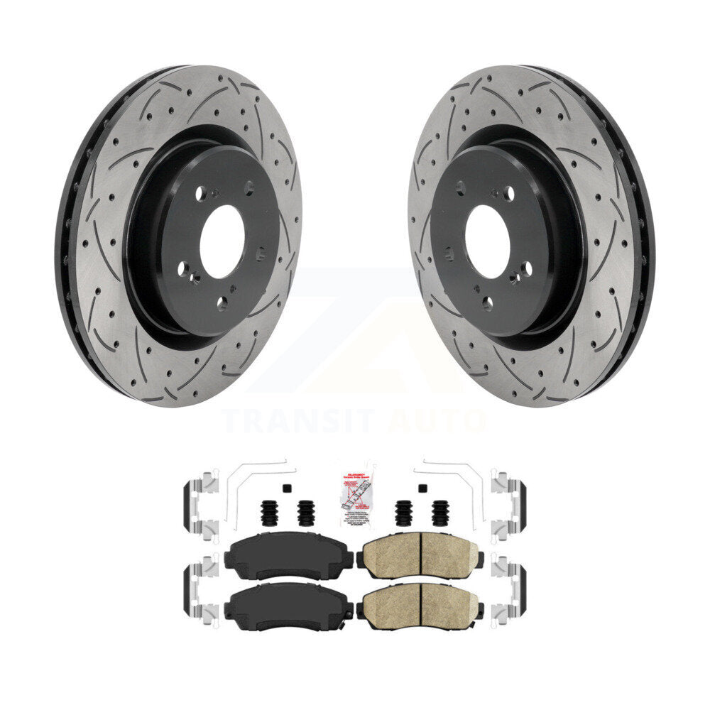 Kit de plaquettes en céramique pour Rotor de frein à disque, fente avant percée, pour Acura TLX 2021 2023 – 2.0