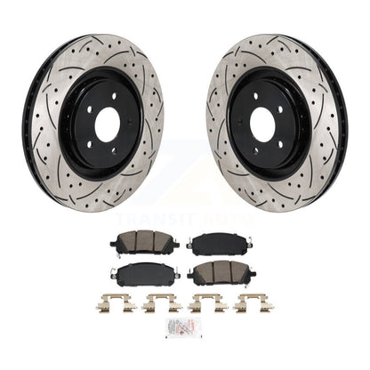 Rotor de frein à fente percée avant et Kit de plaquettes en céramique pour Mitsubishi Outlander Nissa