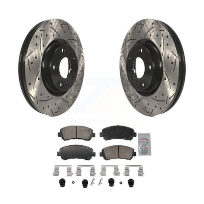 Kit de protection en céramique de rotors de frein à disque fendus percés avant enduits pour Nissan Maxim