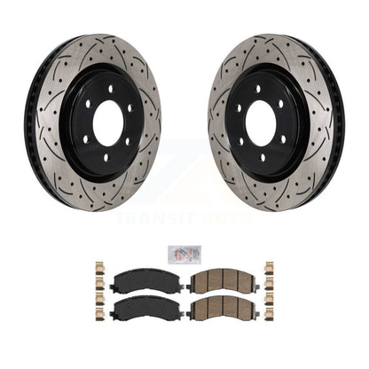 Kit de plaquettes de frein en céramique, Rotors de frein à fente avant percés pour Ford F-150 Bronco Expeditio