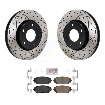 Kit de plaquettes en céramique pour Rotor de frein à disque, fente percée, revêtement avant, pour Mazda 3 Sport FW