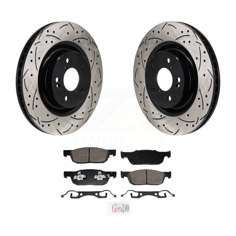 Kit de plaquettes en céramique pour Rotor de frein à disque, fente avant percée, pour Acura MDX 2022 2023 3.5