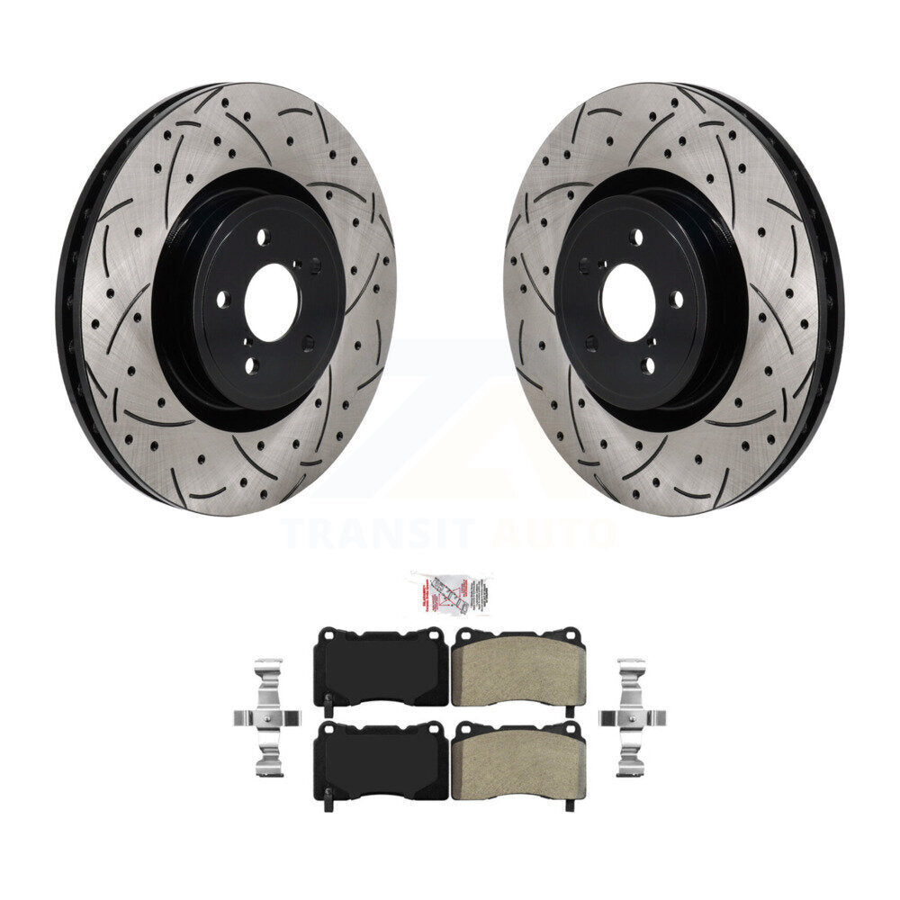 Kit de plaquettes semi-métalliques de Rotor de frein de fente de forage avant pour Subaru BRZ Impreza Toyot