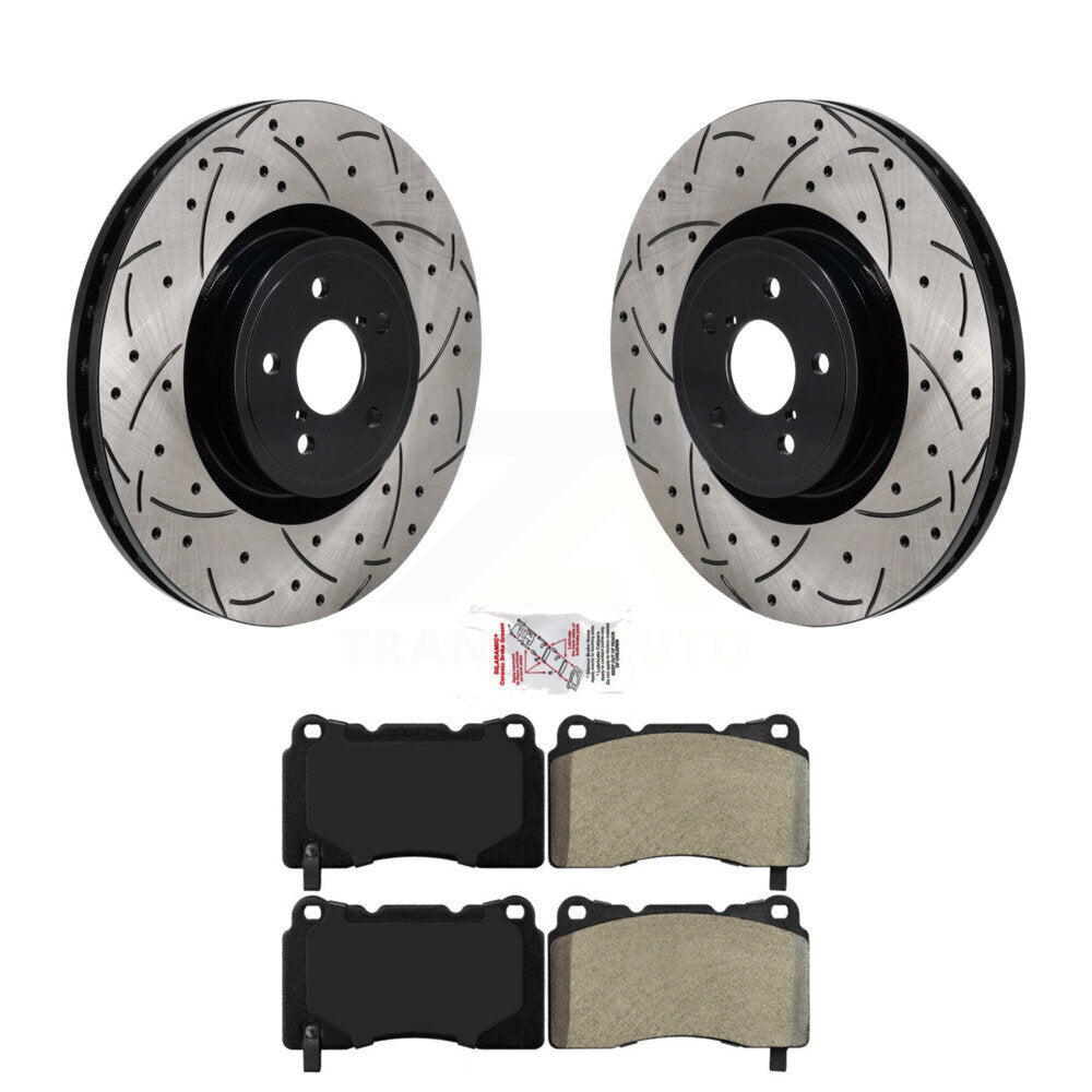 Kit de plaquettes semi-métalliques de Rotor de frein de fente de forage avant pour Subaru BRZ Impreza Toyot