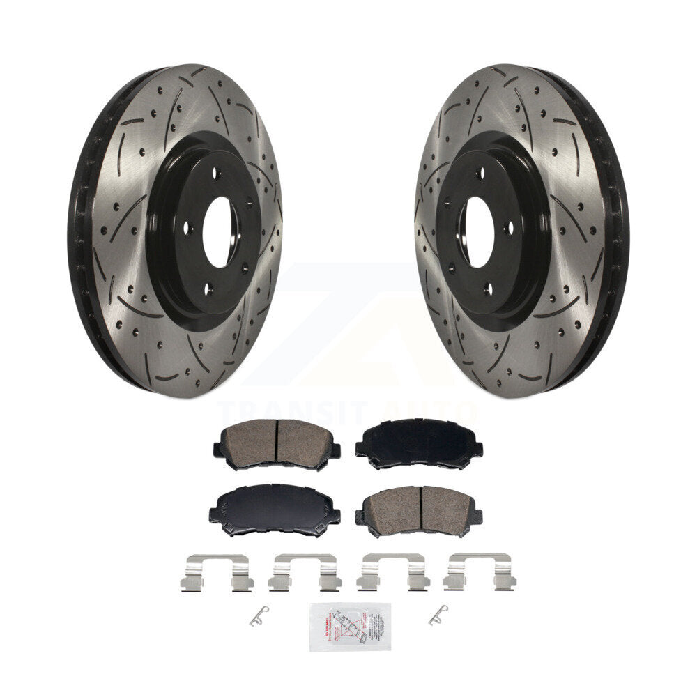 Kit de plaquettes en céramique pour Rotors de frein à disque, fente de forage à revêtement avant, pour Nissan Sentra Juk