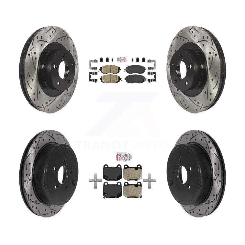 Kit de Rotor de frein à fente percée, coussinet semi-métallique arrière en céramique avant pour Subaru BR