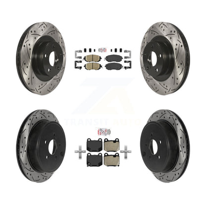 Kit de Rotor de frein à fente percée, coussinet semi-métallique arrière en céramique avant pour Subaru BR